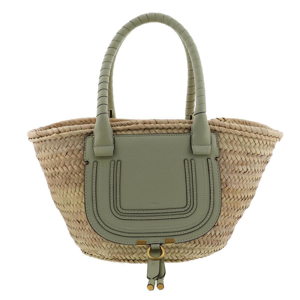 CHLOE Marcy Basket Bag Handbag Green